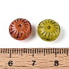Picasso Baking Paint & Golden Metal Enlaced Glass Beads DGLA-T004-52M-3