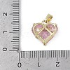 Rarl 18K Gold Plated Brass Micro Pave Cubic Zirconia Charms KK-Z078-31G-01-3