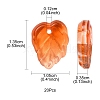 Autumn Theme Two-Tone Transparent Glass Charms GLAA-YW0001-53C-4