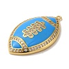 Rack Plating Brass Enamel with Cubic Zirconia Pendant KK-A229-32G-05-2