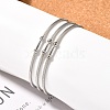 Tarnish Resistant Fashion 304 Stainless Steel Cuff Bangles Torque Bangles BJEW-H473-01P-8