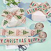 Gorgecraft 2 Rolls 2 Styles Christmas Printed Linen Ribbon OCOR-GF0002-72-6