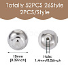 52Pcs 26 Style Electroplate Glass Alphabet Beads FIND-TA0001-99B-4