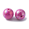 Pearlized Plastic Round Beads KY-WH0004-06H-1