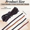 8M 4 Colors Round PU Leather Braided Cord OCOR-CL0001-20-2