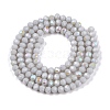 Electroplate Opaque Solid Color Glass Beads Strands EGLA-A044-P3mm-L19-2