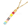 Vertical Bar Japanese Seed Beads Pendant Necklace for Girl Women NJEW-JN03693-02-1