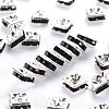 Brass Rhinestone Spacer Beads X-RSB072-04S-1