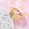 Rack Plating Brass Open Cuff Finger Rings for Women RJEW-M028-75G-3