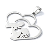 Non-Tarnish 304 Stainless Steel Pendants STAS-C097-12P-2
