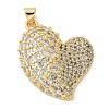 Brass Micro Pave Cubic Zirconia Pendants KK-K298-15H-G-1