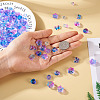 160Pcs 8 Style Transparent Spray Painted Glass Beads GLAA-BY0001-01-6
