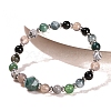 Natural Moss Agate Beaded Bracelets PW-WG17F1A-01-3