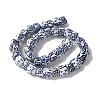 Handmade Blue and White Porcelain Ceramic Beads Strands PORC-L018-03A-4