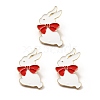 Rabbit with Bowknot Enamel Pin JEWB-I019-10G-2