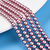 Baking Painted Pearlized Glass Pearl Bead Strands HY-N002-4mm-C01-1