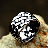 Knitted Textured 304 Stainless Steel Finger Rings FS-WG9203F-14-1