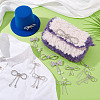 13Pcs 13 Styles Bowknot Alloy Rhinestone Brooches for Backpack Clothes JEWB-GA0001-36-4
