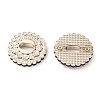 Flat Round Zinc Alloy with Rhinestones Bag Twist Lock Clasps PALLOY-A068-03P-2