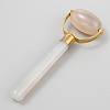 Natural Agate Brass Massage Tools G-B008-02G-2