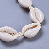 Adjustable Cowrie Shell Braided Bead Bracelets X-BJEW-JB04278-2