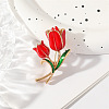 Tulip Alloy Enamel Brooches PW-WG4C3F1-01-4