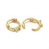 Brass Micro Pave Cubic Zirconia Hoop Earring EJEW-C088-01G-G-2