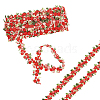 Flower Polyester Jacquard Ribbon FABR-PW0001-248B-1