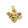 Real 18K Gold Plated Brass Pave Cubic Zirconia Pendants KK-M283-04D-02-1