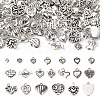  100Pcs 20 Styles Tibetan Style Alloy Pendants FIND-TA0003-59-9