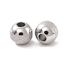 Non-Tarnish Textured 304 Stainless Steel Beads STAS-P306-01B-P-3