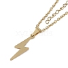 Lightning Bolt 201 Stainless Steel Pendant Necklaces for Women NJEW-G134-01G-1