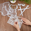 SUPERFINDINGS 3 Sets 3 Styles PET Cute Pet Waving Tail Wiper Stickers STIC-FH0001-08-3