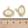 Brass Micro Pave Clear Cubic Zirconia Pendants KK-L213-035G-3