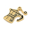 Blended Coffee Alloy Enamel Pendants ENAM-B038-01G-04-2
