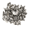 60Pcs 4 Styles Tibetan Style Alloy Bead Caps FIND-TA0002-98-4