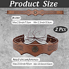 PU Leather & Alloy Headbands Hair Accessories for Women Girls OHAR-CL0001-03-2
