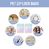 40Pcs Rectangle Glitter Holographic Plastic Resealable Packaging Bags ABAG-TA0001-97B-03-6