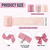 3 Rolls 3 Colors Polyester Frayed Fringe Ribbon OCOR-TA0003-80-4
