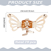 10Pcs Zinc Alloy Claw Hair Clips OHAR-LP0002-05G-2