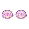 Transparent Printed Acrylic Cabochons TACR-N016-40-2