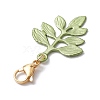 Painting Alloy Leaf Pendant Decorations HJEW-JM01873-5