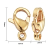 Ion Plating(IP) 304 Stainless Steel Lobster Claw Clasps X-STAS-H352-01B-G-01-4
