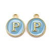 Golden Plated Alloy Enamel Charms ENAM-S118-04P-1