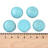 Craft Findings Dyed Synthetic Turquoise Flat Back Dome Cabochons X-TURQ-S266-20mm-01-2