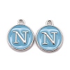 Platinum Plated Alloy Enamel Charms ENAM-S118-04N-P-1