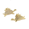 Brass Micro Pave Cubic Zirconia Pendants KK-P325-36G-2