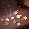 Unicraftale DIY Blank Square Pendant Making Kit DIY-UN0005-46-2