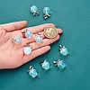 10Pcs Apple Gemstone Charm Pendant Crystal Quartz Healing Natural Stone Pendants Pink Silver Buckle for Jewelry Necklace Earring Making Crafts JX525K-1