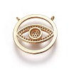 Brass Micro Pave Cubic Zirconia Pendants ZIRC-O027-07G-2